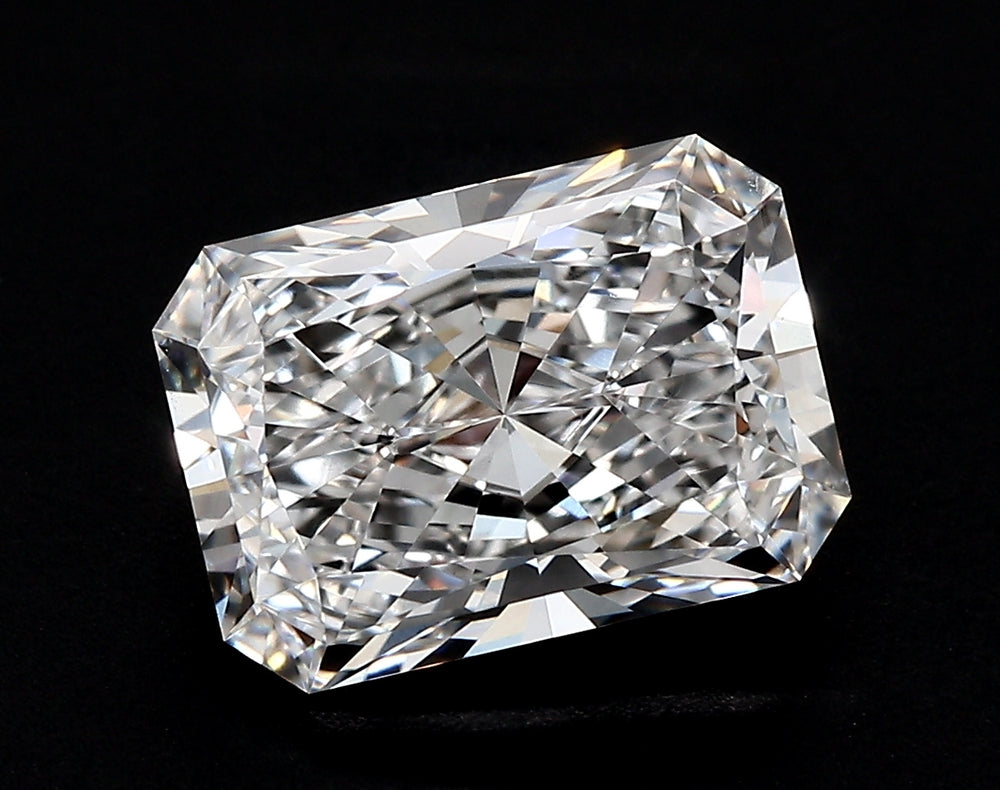 3.06 Carat Radiant Lab Diamond with  Cut Diamond in 14KT  view 1
