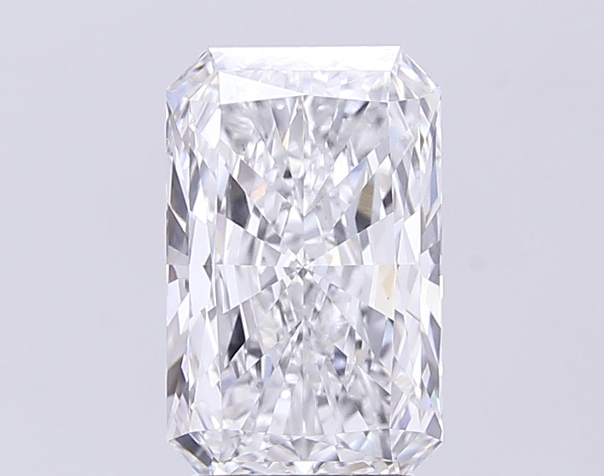 3.05 Carat Radiant Lab Diamond with  Cut Diamond in 14KT  view 1
