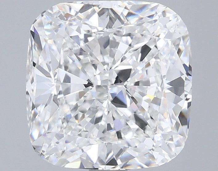 3.02 Carat Cushion Lab Diamond with  Cut Diamond in 14KT  view 1
