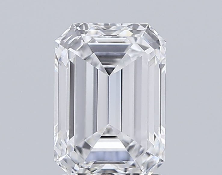 1.82 Carat Emerald Lab Diamond with  Cut Diamond in 14KT  view 1
