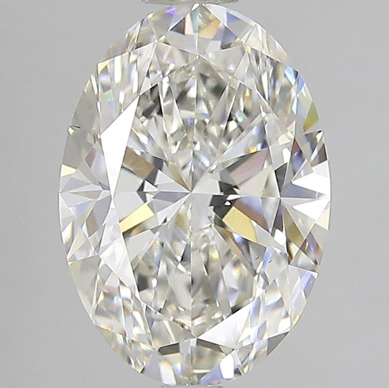 3.59 Carat Oval Lab Diamond with  Cut Diamond in 14KT  view 1
