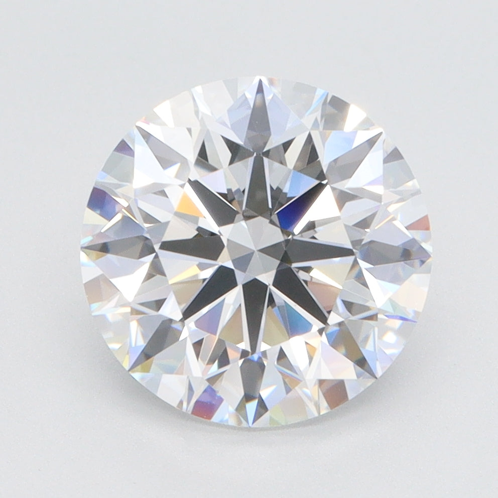 3.26 Carat Round Lab Diamond with  Cut Diamond in 14KT  view 1
