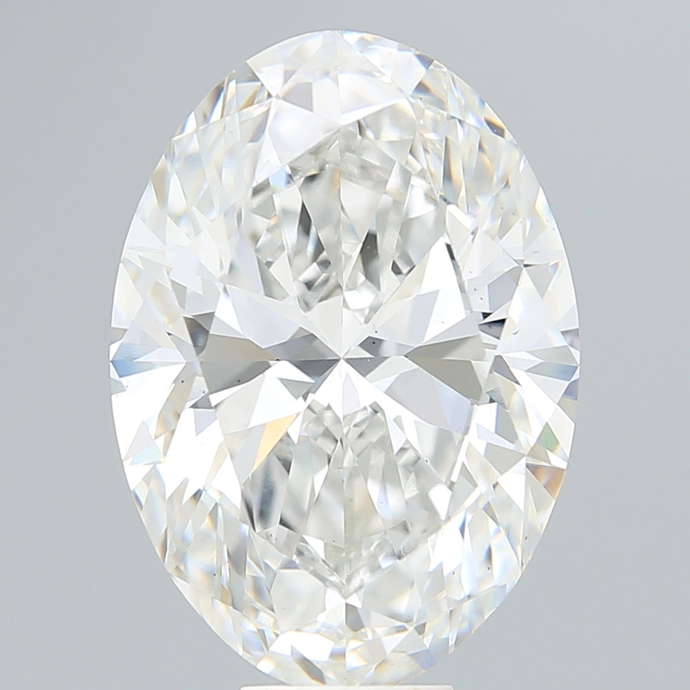 12.26 Carat Oval Lab Diamond with  Cut Diamond in 14KT  view 1
