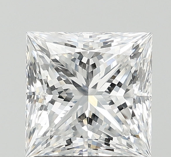 2.0 Carat Princess Lab Diamond with  Cut Diamond in 14KT  view 1
