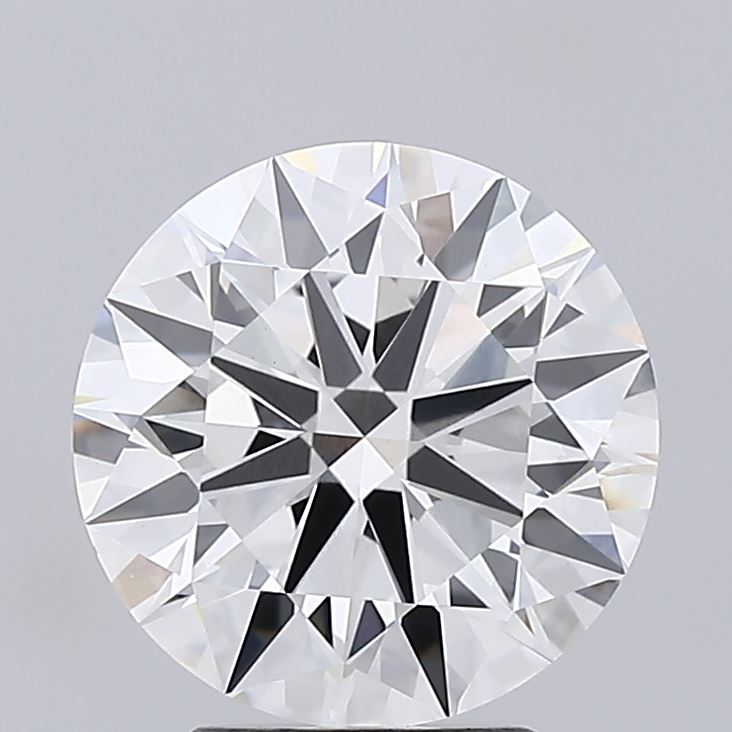 3.52 Carat Round Lab Diamond with  Cut Diamond in 14KT  view 1

