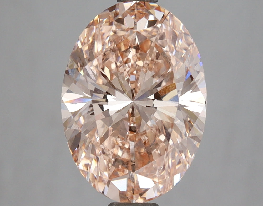 3.07 Carat Oval Lab Diamond with  Cut Diamond in 14KT  view 1
