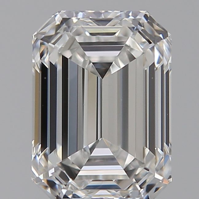 1.58 Carat Emerald Lab Diamond with  Cut Diamond in 14KT  view 1
