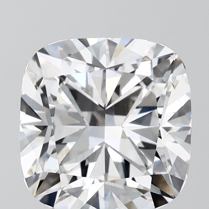 3.02 Carat Cushion Lab Diamond with  Cut Diamond in 14KT  view 1
