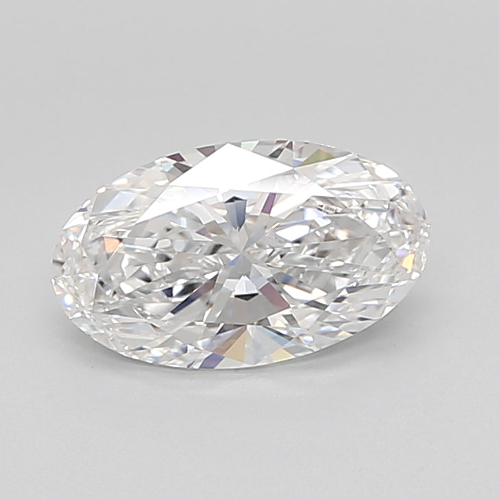 2.09 Carat Oval Lab Diamond with  Cut Diamond in 14KT  view 1
