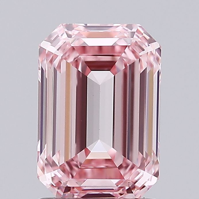 1.76 Carat Emerald Lab Diamond with  Cut Diamond in 14KT  view 1
