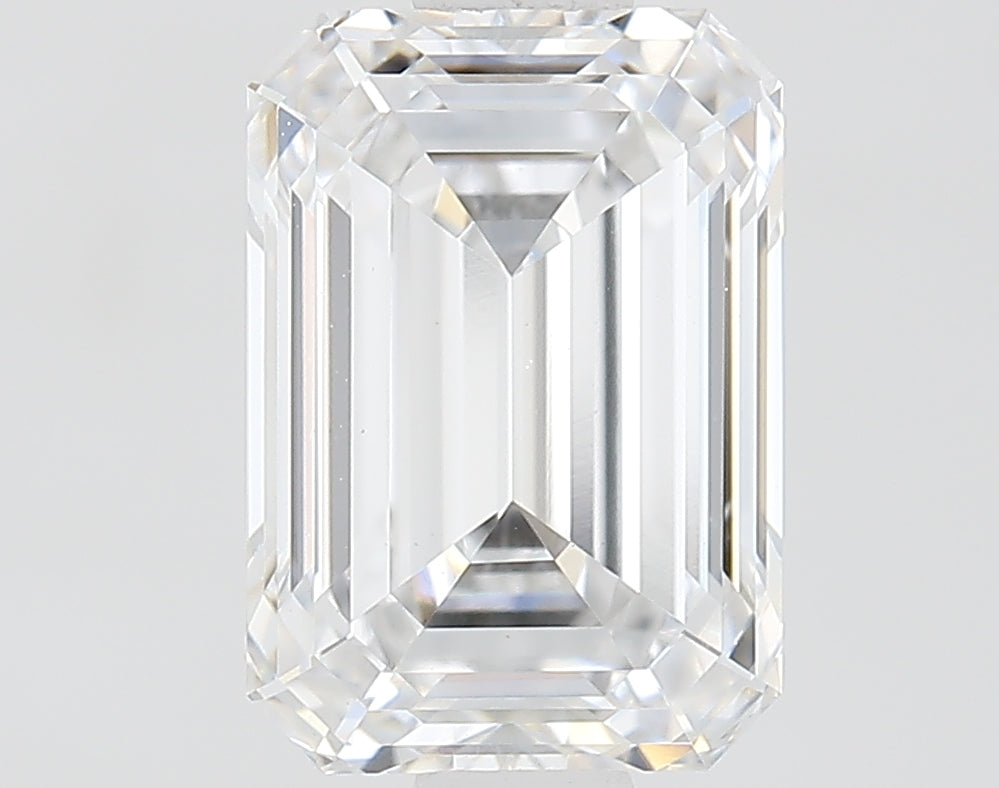 1.42 Carat Emerald Lab Diamond with  Cut Diamond in 14KT  view 1
