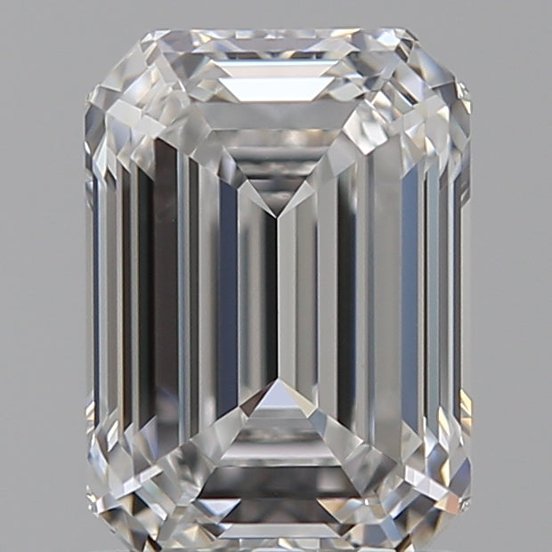 1.47 Carat Emerald Lab Diamond with  Cut Diamond in 14KT  view 1

