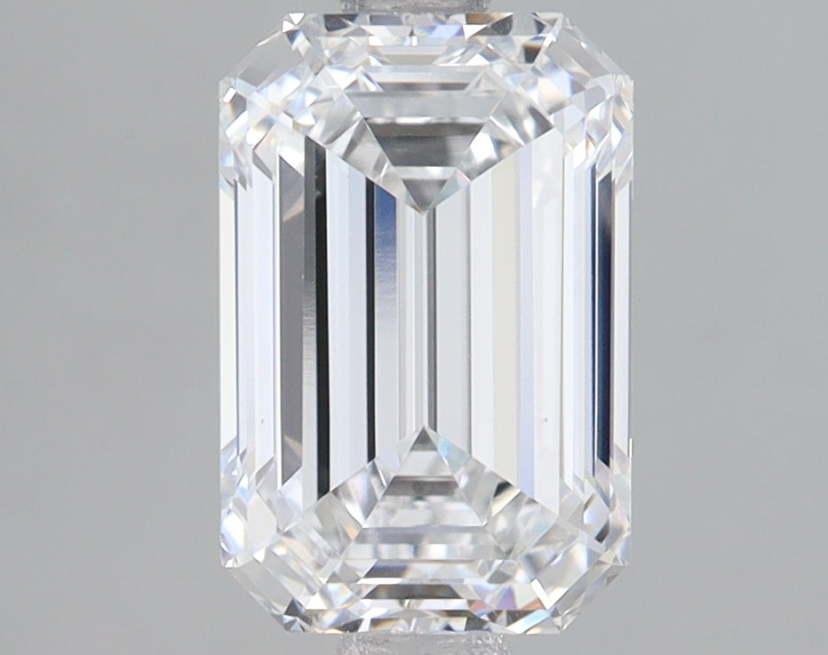 2.07 Carat Emerald Lab Diamond with  Cut Diamond in 14KT  view 1
