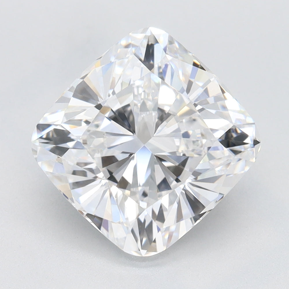 2.94 Carat Cushion Lab Diamond with  Cut Diamond in 14KT  view 1
