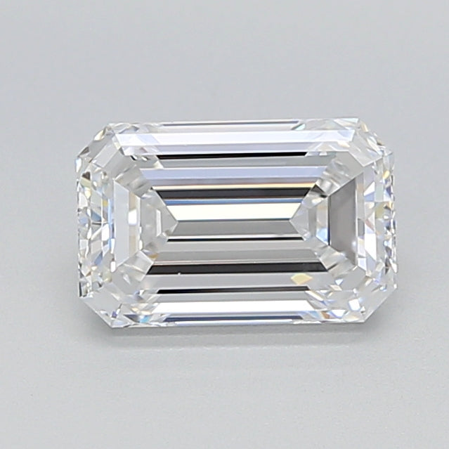 1.58 Carat Emerald Lab Diamond with  Cut Diamond in 14KT  view 1
