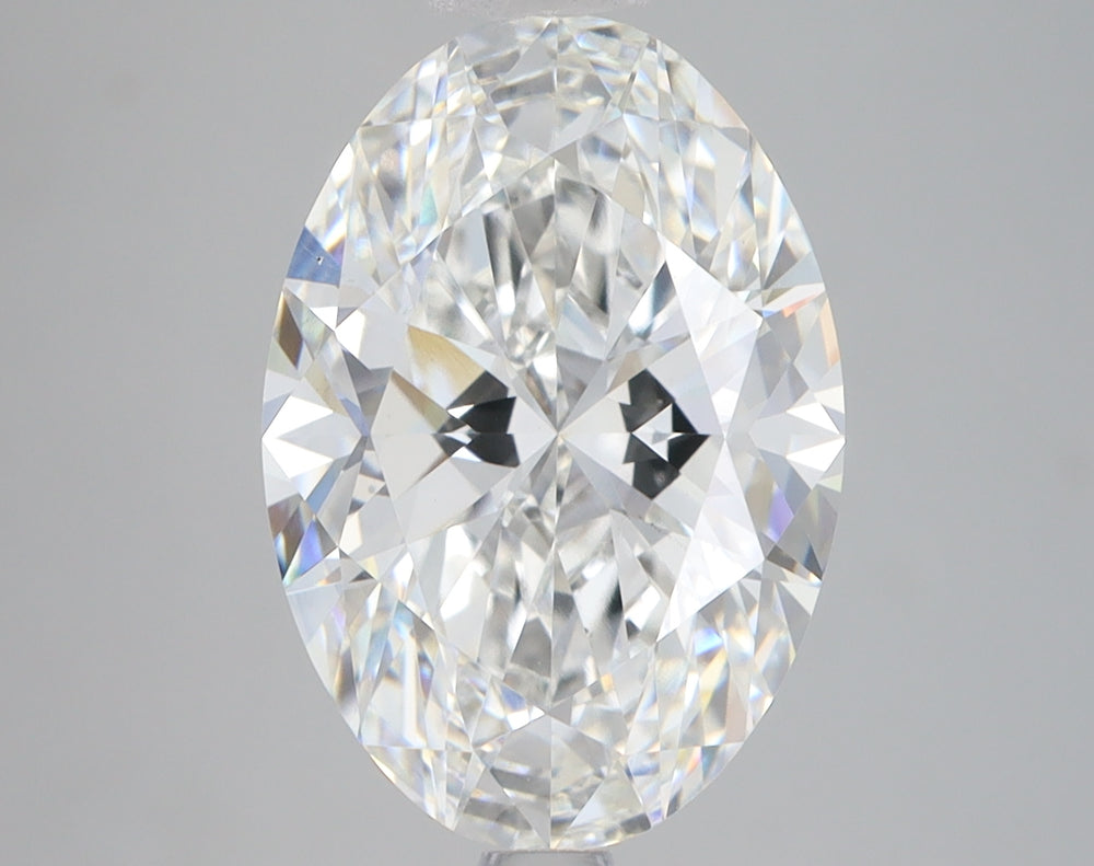 5.0 Carat Oval Lab Diamond with  Cut Diamond in 14KT  view 1
