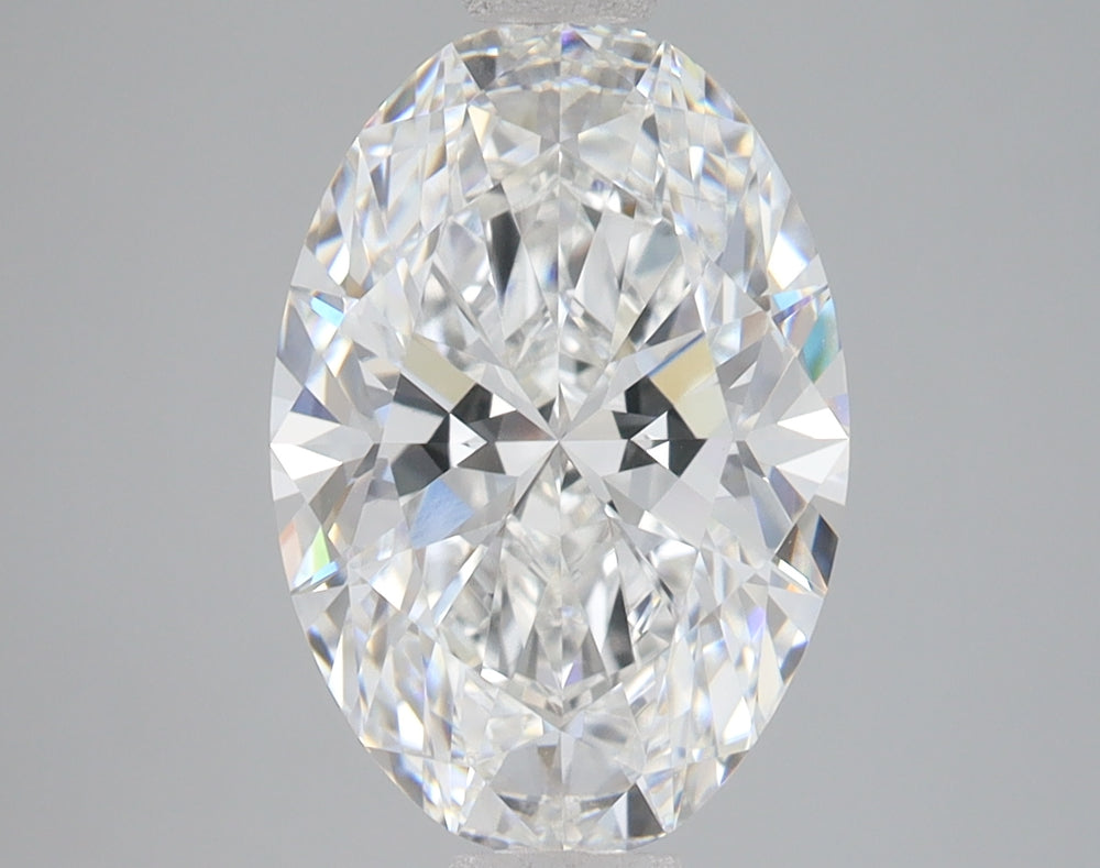 3.63 Carat Oval Lab Diamond with  Cut Diamond in 14KT  view 1
