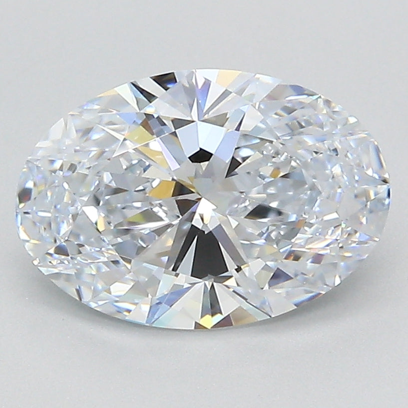 2.07 Carat Oval Lab Diamond with  Cut Diamond in 14KT  view 1
