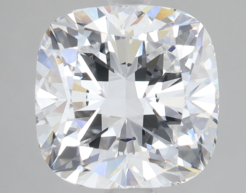 3.09 Carat Cushion Lab Diamond with  Cut Diamond in 14KT  view 1
