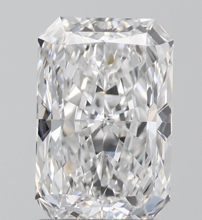 2.04 Carat Radiant Lab Diamond with  Cut Diamond in 14KT  view 1
