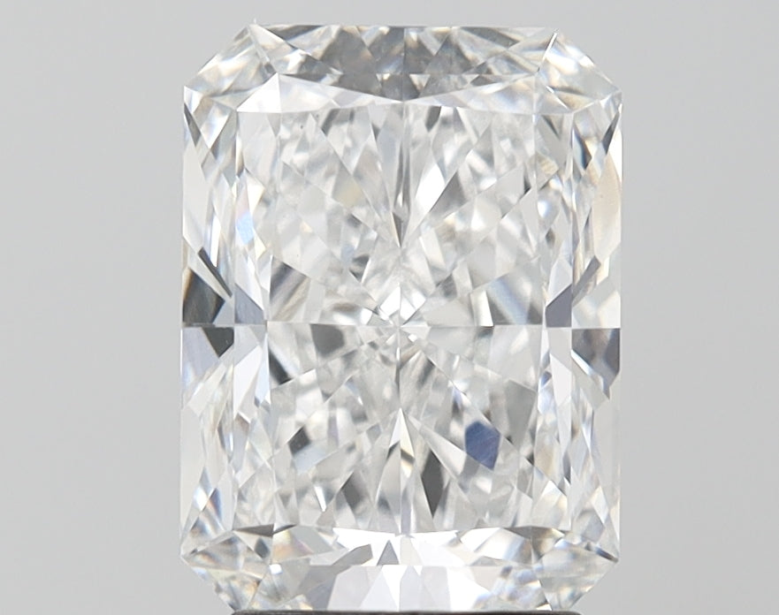 3.02 Carat Radiant Lab Diamond with  Cut Diamond in 14KT  view 1
