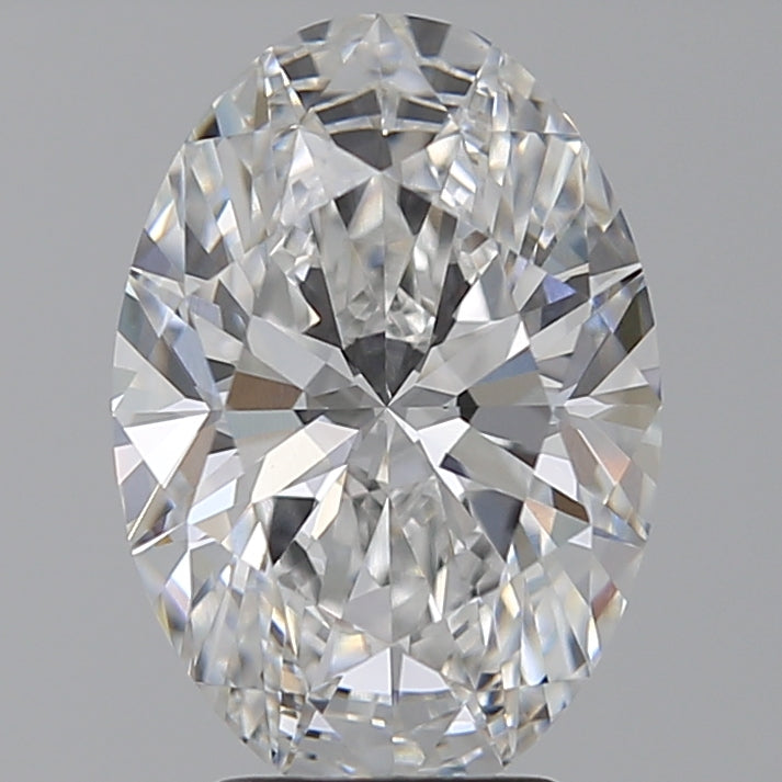 4.01 Carat Oval Lab Diamond with  Cut Diamond in 14KT  view 1
