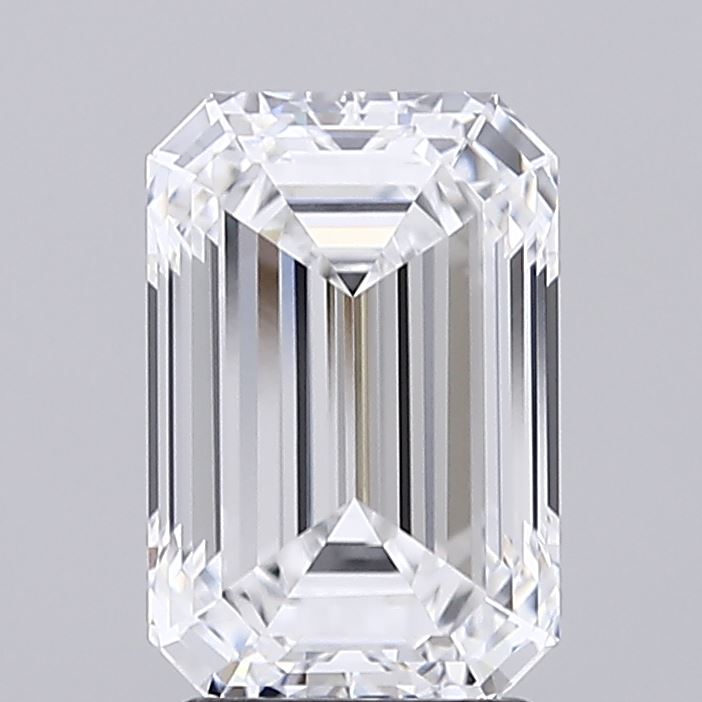2.0 Carat Emerald Lab Diamond with  Cut Diamond in 14KT  view 1

