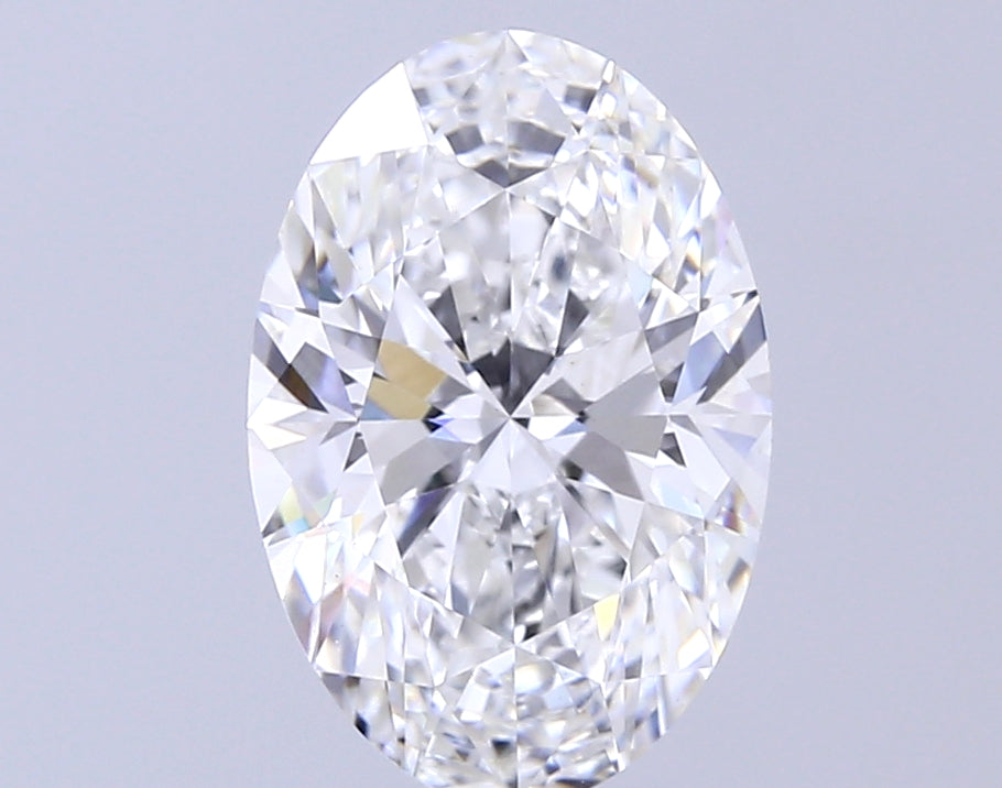 3.71 Carat Oval Lab Diamond with  Cut Diamond in 14KT  view 1
