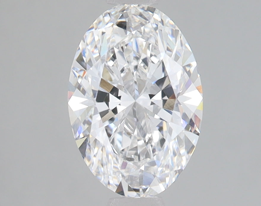 1.42 Carat Oval Lab Diamond with  Cut Diamond in 14KT  view 1
