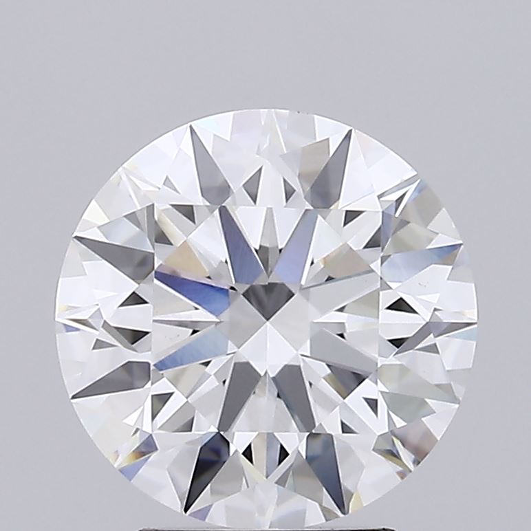 3.06 Carat Round Lab Diamond with  Cut Diamond in 14KT  view 1
