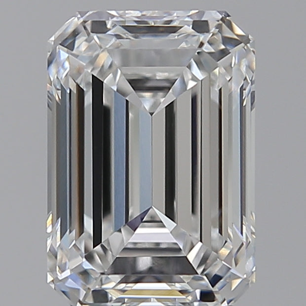 4.09 Carat Emerald Lab Diamond with  Cut Diamond in 14KT  view 1
