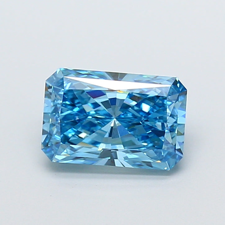 2.06 Carat Radiant Lab Diamond with  Cut Diamond in 14KT  view 1
