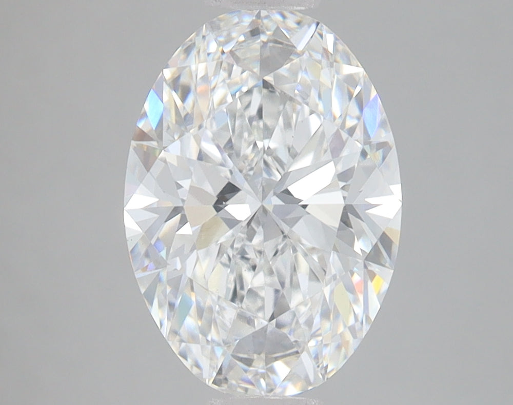 2.5 Carat Oval Lab Diamond with  Cut Diamond in 14KT  view 1
