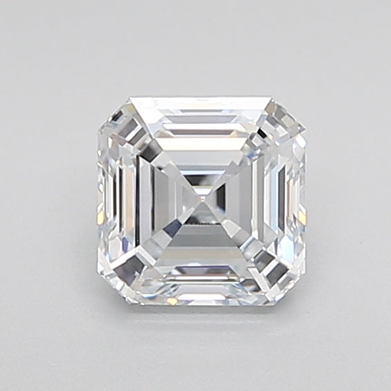 1.02 Carat Asscher Lab Diamond with  Cut Diamond in 14KT  view 1
