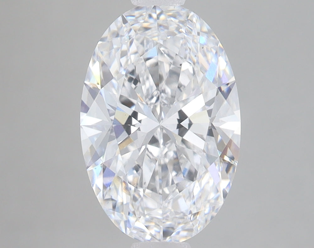 2.53 Carat Oval Lab Diamond with  Cut Diamond in 14KT  view 1
