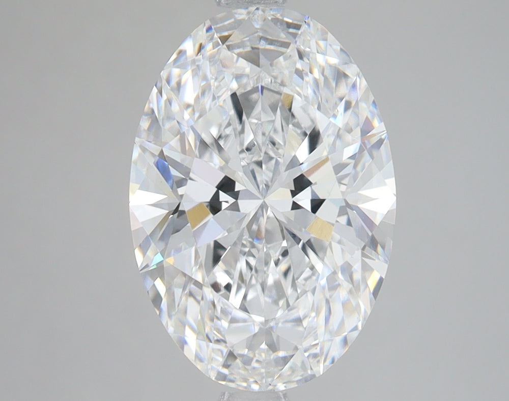 4.04 Carat Oval Lab Diamond with  Cut Diamond in 14KT  view 1
