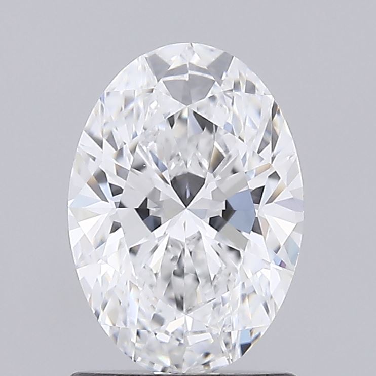 1.05 Carat Oval Lab Diamond with  Cut Diamond in 14KT  view 1
