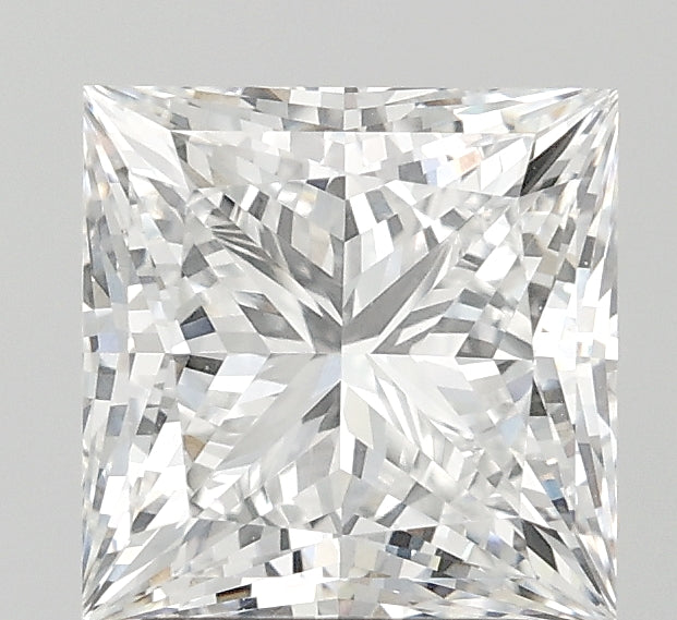 3.09 Carat Princess Lab Diamond with  Cut Diamond in 14KT  view 1
