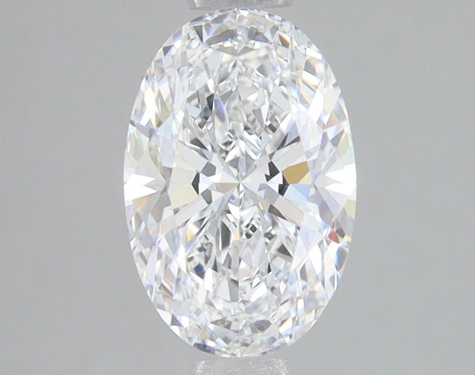 1.5 Carat Oval Lab Diamond with  Cut Diamond in 14KT  view 1
