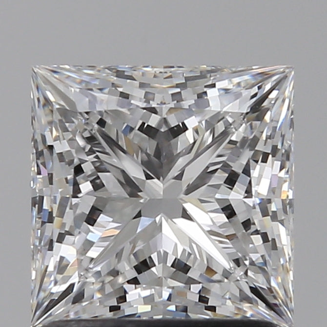 1.55 Carat Princess Lab Diamond with  Cut Diamond in 14KT  view 1

