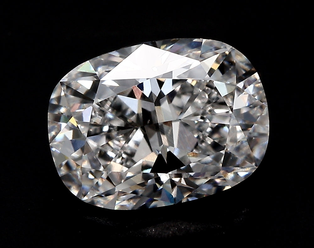 2.08 Carat Cushion Lab Diamond with  Cut Diamond in 14KT  view 1
