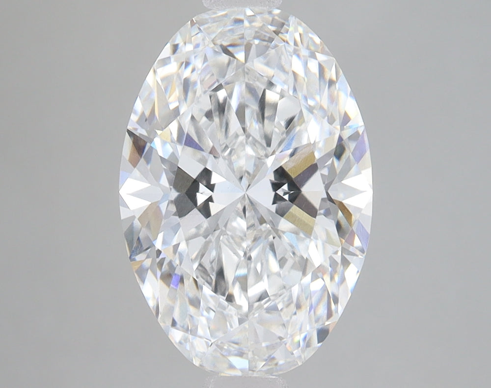 3.82 Carat Oval Lab Diamond with  Cut Diamond in 14KT  view 1
