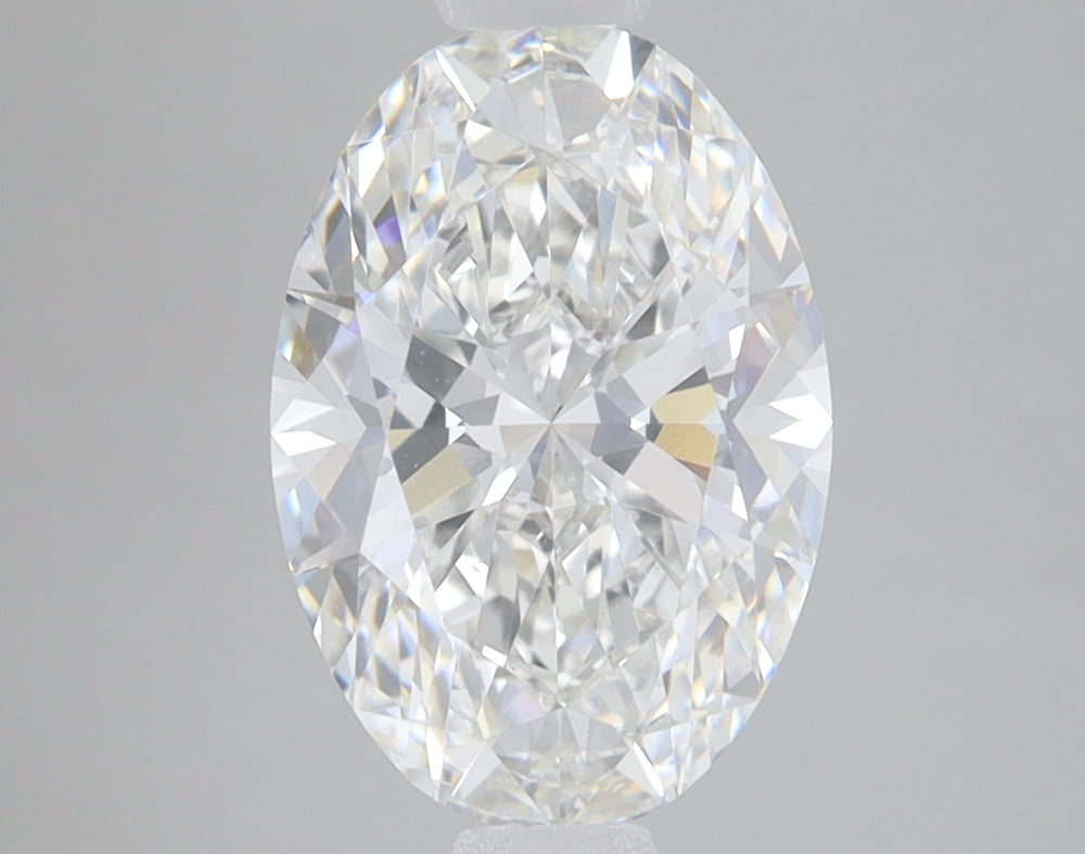 2.7 Carat Oval Lab Diamond with  Cut Diamond in 14KT  view 1
