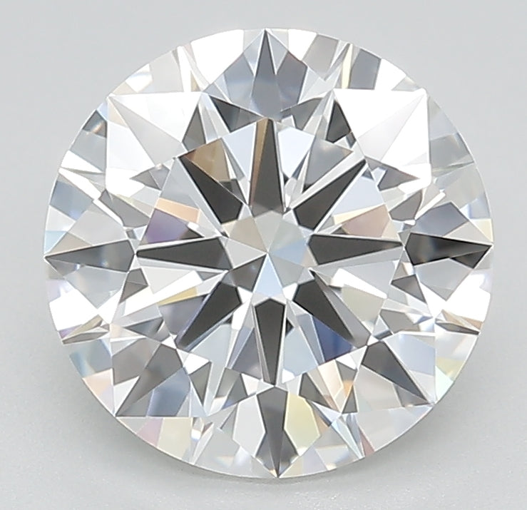 3.0 Carat Round Lab Diamond with  Cut Diamond in 14KT  view 1
