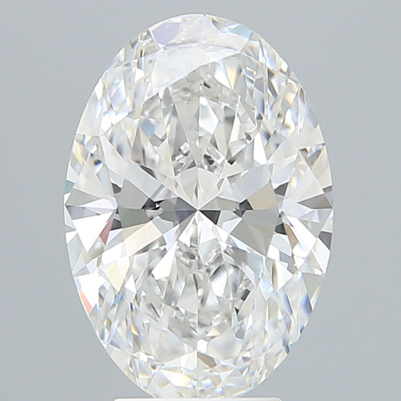 4.68 Carat Oval Lab Diamond with  Cut Diamond in 14KT  view 1
