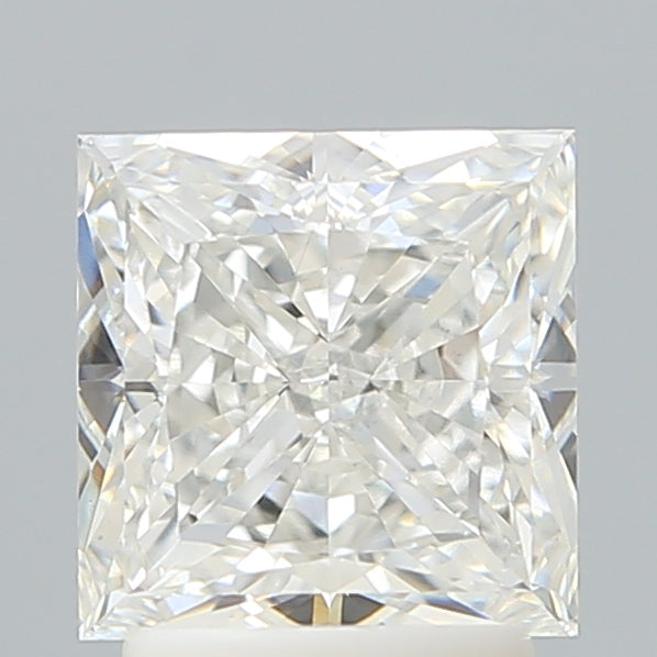 2.6 Carat Princess Lab Diamond with  Cut Diamond in 14KT  view 1
