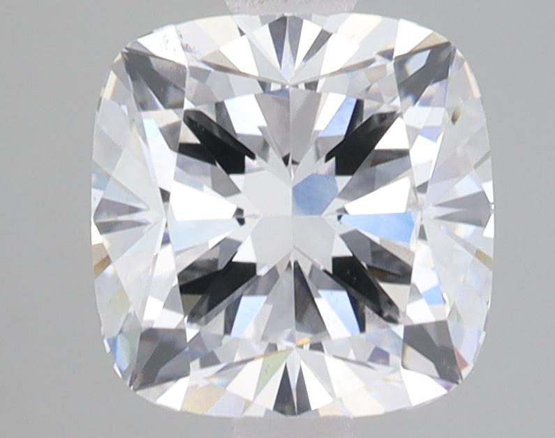 2.55 Carat Cushion Lab Diamond with  Cut Diamond in 14KT  view 1
