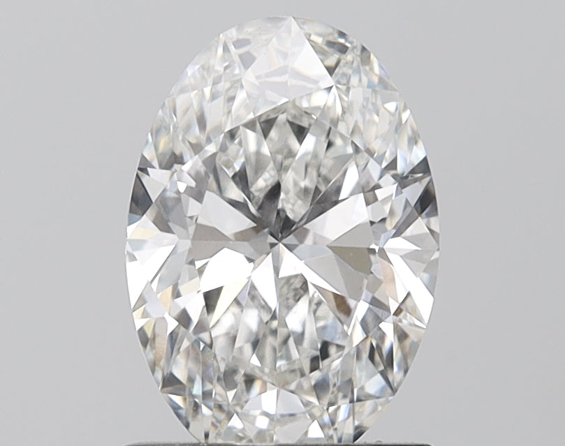 1.57 Carat Oval Lab Diamond with  Cut Diamond in 14KT  view 1
