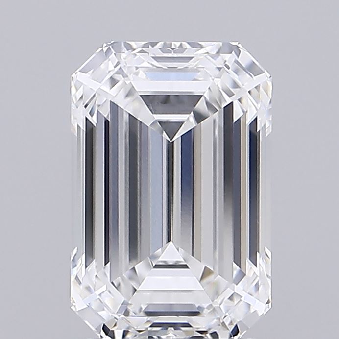 1.46 Carat Emerald Lab Diamond with  Cut Diamond in 14KT  view 1
