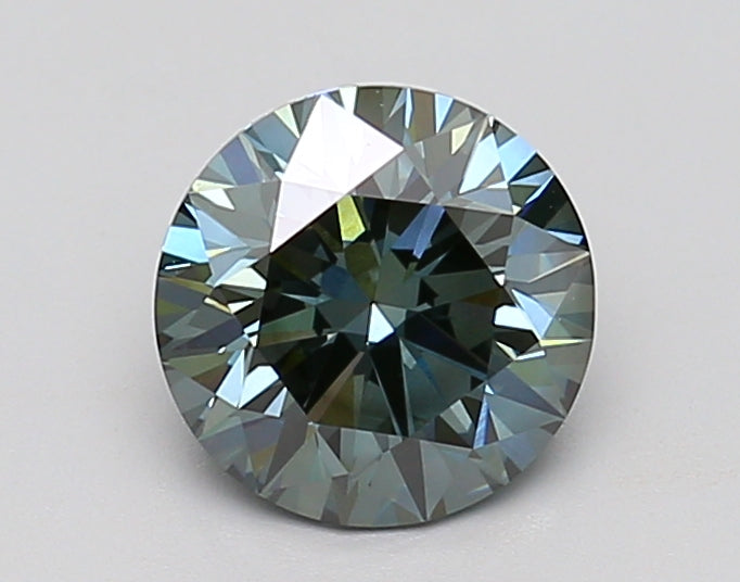 2.35 Carat Round Lab Diamond with  Cut Diamond in 14KT  view 1
